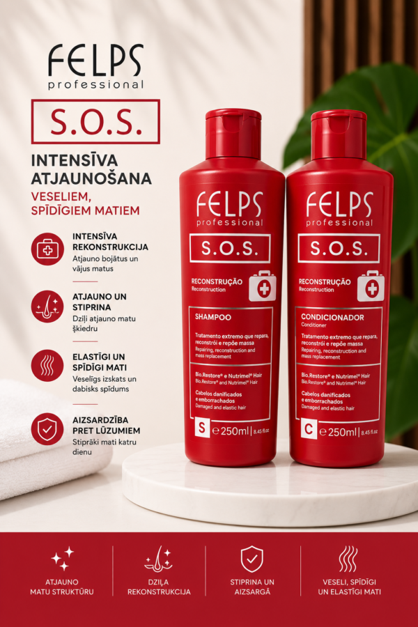 Felps, SOS komplekts (šampūns + kondicionieris ), 2x250ml