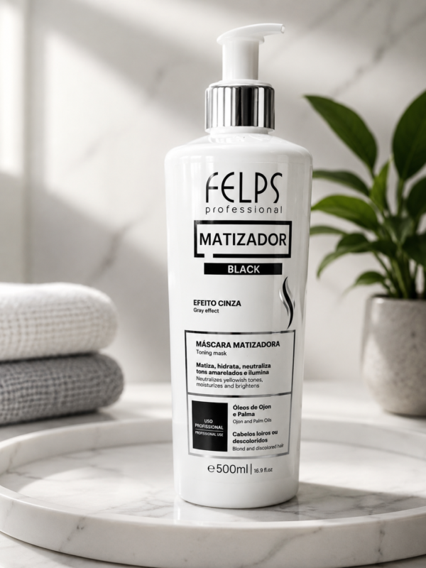 Felps Color Magic Color 4K Black tonējošā maska ar pelēko efektu, 500 ml